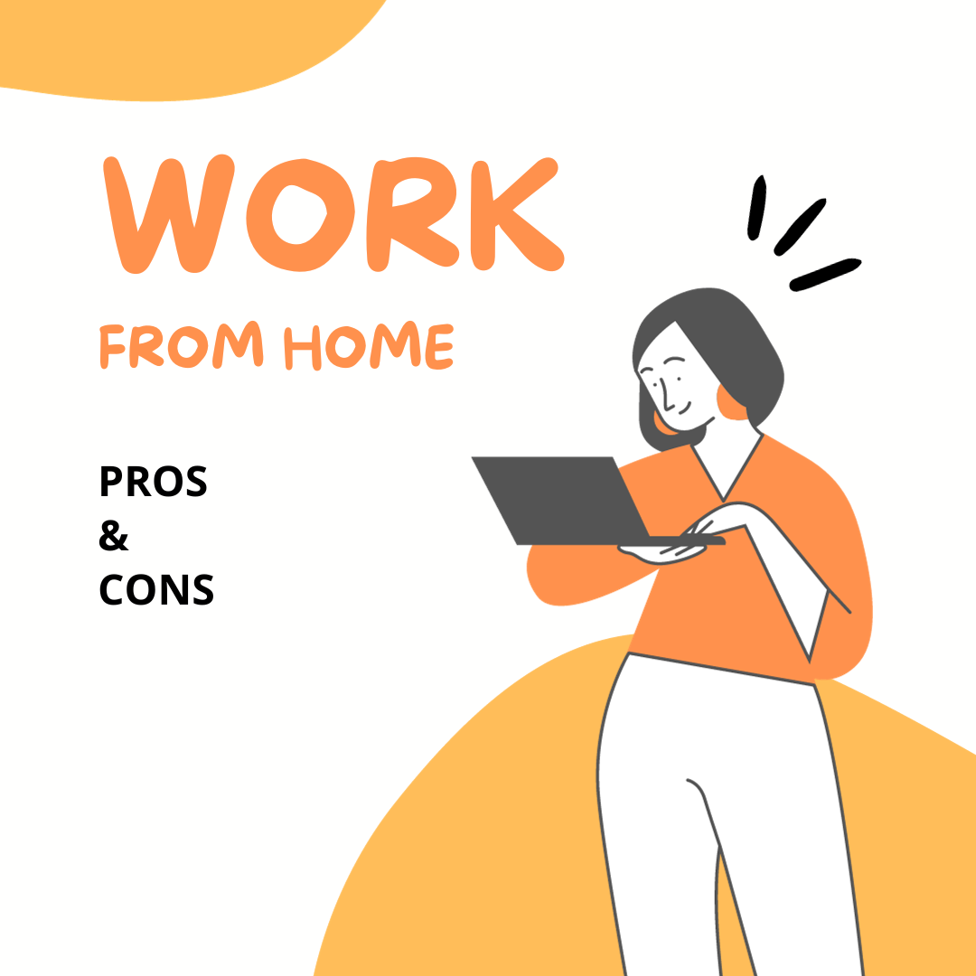 pros & cons of working from home banner